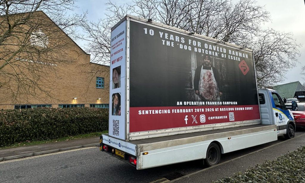 Transit Media's mobile billboard outside Basildon Crown Court